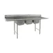 Eagle Group 414-24-3-18 114" Three Compartment Sink, 24"W x 24"L Bowl With 2 Drainboards 1 image