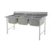 Eagle Group 414-24-3 83" Three Compartment Sink, 24"W x 24"L Bowl Without Drainboard 1 image