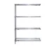 Eagle Group A4-74-2148V VALU-MASTER® Pewter Epoxy 4-Shelf Add-On Shelving Unit - 48"W x 21"D x 74"H 1 image