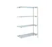 Eagle Group A4-74-2460VG Valu-Gard® Green Epoxy 4-Shelf Add-On Shelving Unit - 60"W x 24"D x 74"H 1 image