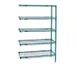 Eagle Group A5-86-2448VG Valu-Gard® Green Epoxy 5-Shelf Add-On Shelving Unit - 48"W x 24"D x 86"H 1 image