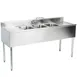 Eagle Group B5C-18 60" Underbar Sink Units, 3 Compartment with 2 Drainboards 2 image