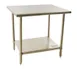 Eagle Group BPT-2430SL 30" Open Base Work Table with Undershelf - Without Backsplash / 18 Gauge Top 1 image