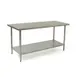 Eagle Group BPT-3036SEB 36" Open Base Work Table with Undershelf - Without Backsplash / 16 Gauge Top 1 image