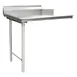 Eagle Group CDTL-30-16/4 30" Clean Straight Dishtable w/ Left Table, 8" Backsplash, Galvanized Legs 1 image