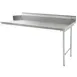 Eagle Group CDTR-72-16/4 72" Clean Straight Dishtable w/ Right Table, 8" Backsplash, Galvanized Legs 1 image