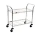 Eagle Group EU2-2436Z EAGLEbrite Zinc Open Base 2 Shelf Utility Cart w/ 2 Handle - 36" x 24" 1 image