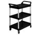 Eagle Group EU3-2030-P Black Polymer 3 Shelf Utility Cart Pro w/ 200 lb. Capacity 1 image