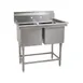 Eagle Group FN2032-2-14/3 39" Two Compartment Sink, 16"W x 20"L Bowl Without Drainboard 1 image