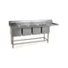 Eagle Group FN2064-4-18L-14/3 91" Four Compartment Sink, 16"W x 20"L Bowl w/Left-Hand Drainboard     1 image