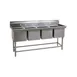 Eagle Group FN2080-4-14/3 91" Four Compartment Sink, 20"W x 20"L Bowl Without Drainboard 1 image