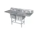 Eagle Group FN2448-2-30L-14/3 83" Two Compartment Sink, 24"W x 24"L Bowl With Left-Hand Drainboard 1 image