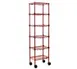 Eagle Group MC1422-48-4R NSF Red Epoxy 4-Shelf Aisle Merchandising Cart - 22" x 14" x 48" 1 image
