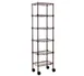 Eagle Group MC1430-48-4BL NSF Black Epoxy 4-Shelf Aisle Merchandising Cart - 30" x 14" x 48" 1 image