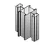 Eagle Group MMBBSS-9 Heavy Duty 108" Back-to-Back Stainless Steel Shelving Uprights 1 image