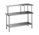Eagle Group MOS1284C 84" Stainless Steel Table-Mount Microwave Shelf, 12"D, 304 Stainless Steel, NSF Certified 1 image
