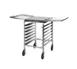 Eagle Group OUR-1807-3-X 9 Pan Aluminum Mobile End Load Panco Utility Rack, Unassembled 1 image