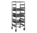 Eagle Group OUR-2006-9SR 6 Pan Stainless Steel Mobile End Load Panco Utility Rack, Assembled 1 image