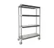 Eagle Group PR2460SE16 Spec-Master Quik-Set Mobile Pot & Pan Rack, 60"W x 24"D x 69"H, 4-Tier, 16/304 Stainless Steel 1 image