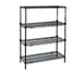 Eagle Group RS4-63-A2136BL Black Epoxy 4-Tier Add-A-Shelf Starter Unit - 36"W x 21"D x 63"H 1 image