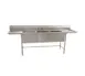 Eagle Group S14-20-2-18-SL-X 81" Two Compartment Sink, 20"W x 20"L Bowl With 2 Drainboards 1 image