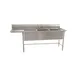 Eagle Group S14-20-2-18L-SL-X 67" Two Compartment Sink, 20"W x 20"L Bowl With Left-Hand Drainboard 1 image