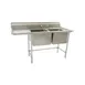 Eagle Group S16-20-2-18L 67" Two Compartment Sink, 20"W x 20"L Bowl With Left-Hand Drainboard 1 image