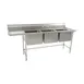 Eagle Group S16-20-3-24L-X 95" Three Compartment Sink, 20"W x 20"L Bowl w/Left-Hand Drainboard 1 image
