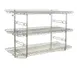 Eagle Group S3-3B-SSW1860C Chrome Piggyback Wire Wall-Mounted Shelf w/ 3-Tier - 60" x 18" 1 image