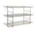 Eagle Group S5-5B-SSW1836C Chrome Piggyback Wire Wall-Mounted Shelf Kit w/ 5-Tier - 36" x 18" 1 image
