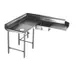 Eagle Group SDTCL-84-14/3 Soiled "L" Shaped Dishtable w/ Left Table, Corner Design, 8" Backsplash 1 image