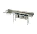 Eagle Group SDTPR-124-16/3 124" Soiled Dishtable w/ 3-Pot Sink, 300 Series 16 Gauge / Right-to-Left 1 image