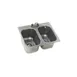 Eagle Group SR10-14-9.5-2-3VP Self-Rimming Drop-In Sink, Two Compartment 1 image