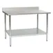 Eagle Group T2430B-BS-1X 30" Open Base Work Table with Undershelf, 4-1/2" Backsplash / Flyer 1 image