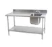 Eagle Group T3048SEB-BS-E23R-X 48" Prep Table Sink Unit, Bowl on Right & Faucet / 16 Gauge - Flyer 1 image