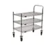 Eagle Group U3-1836C-RP Red-i-Pak® 3 Shelf Utility Cart w/ 1 Handle - 36" x 18" 1 image