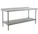 Eagle Group UT2430SEB 30" Open Base Work Table with Undershelf, 1-1/2" Backsplash / 16 Gauge Top 1 image