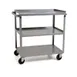 Eagle Group UUC-322 Stainless Steel 3 Shelf Utility Cart w/ 1 Handle - 19" x 31" 1 image