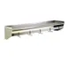 Eagle Group WSP1284, 84" Stainless Steel Single Bar Wall Mounted Pot Rack with Shelf and 7 Double Prong Hooks  1 image