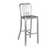 emu 1205 Anna Barstool, Slat Back & Saddle Seat, Brushed Aluminum- Indoor/Outdoor 1 image