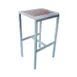 emu AB1221 Aluminum Sid Backless Barstool w/ Wood-Look Slat Seat - Indoor / Outdoor 1 image