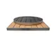 emu A1492 35" Square Sid Outdoor Table Top - Wood-Look Aluminum Slats 1 image