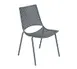 emu 150 Topper Outdoor Stacking Side Chair w/ Interlace Steel Mesh Back & Seat 1 image