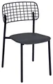 emu 615 Lyze Outdoor Stacking Side Chair w/ Aluminum Seat & Stainless Steel Back 1 image