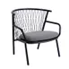 emu 628 Nef Stacking Lounge Chair w/ Aluminum Seat & Synthetic Rope Back - Outdoor/Indoor 1 image
