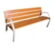 emu U304 71" Neobarcino Outdoor Bench w/ Natural Wood Slat Back & Seat 1 image