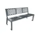 emu U397M 65-1/2" Essen Outdoor Bench w/ Solid Steel Seat & Back - Cast Iron Frame 1 image