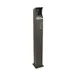emu UVC1 Pole Cigarette Receptacle - 6-1/2" x 6-1/2" x 39-1/2"H, Steel, Grey Brown 1 image