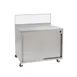 Equipex MC-04 39" Stainless Steel Mobile Crepe Cart w/ Front Glass Shield and Locking Casters 1 image