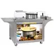Equipex MC-04 39" Stainless Steel Mobile Crepe Cart w/ Front Glass Shield and Locking Casters 2 image